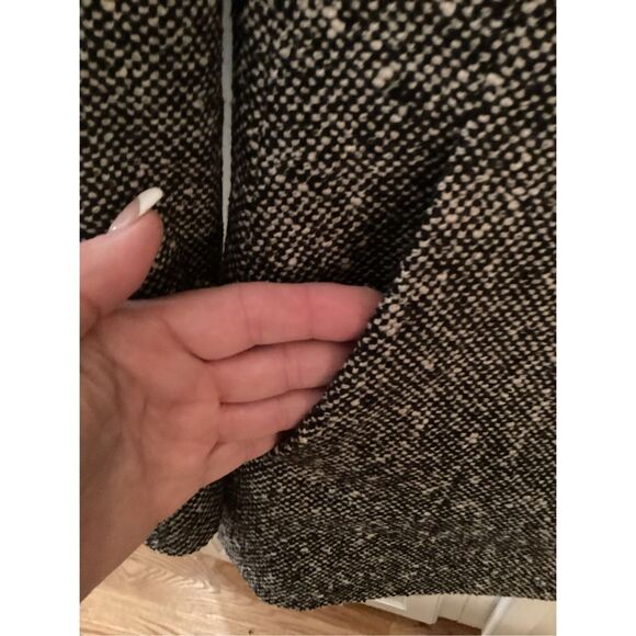 Talbots Wool Blend Tweed Blazer Jacket Sz 6 Lined Black White Business - Picture 4 of 8